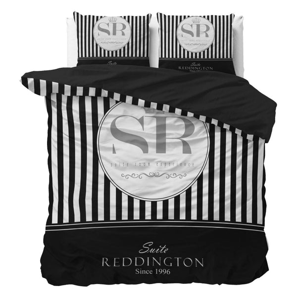 100% Microfibre Duvet Cover Set Reddington | Black | Single - 140cm (W) x 220cm (L) - The Bedding & Blankets Store