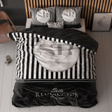 100% Microfibre Duvet Cover Set Reddington | Black | Single - 140cm (W) x 220cm (L) - The Bedding & Blankets Store