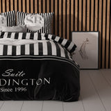 100% Microfibre Duvet Cover Set Reddington | Black | Single - 140cm (W) x 220cm (L) - The Bedding & Blankets Store