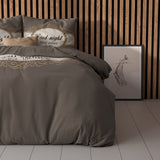 100% Microfibre Duvet Cover Set Royal Palace | Taupe | Single - 140cm (W) x 220cm (L) - The Bedding & Blankets Store
