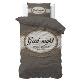 100% Microfibre Duvet Cover Set Royal Palace | Taupe | Single - 140cm (W) x 220cm (L) - The Bedding & Blankets Store