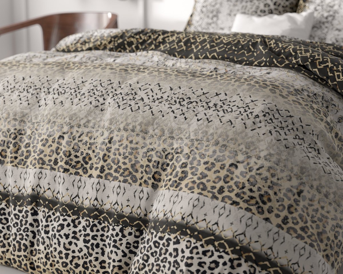 100% Microfibre Duvet Cover Set September | Grey | Single - 140cm (W) x 220cm (L) - The Bedding & Blankets Store
