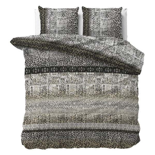 100% Microfibre Duvet Cover Set September | Grey | Single - 140cm (W) x 220cm (L) - The Bedding & Blankets Store