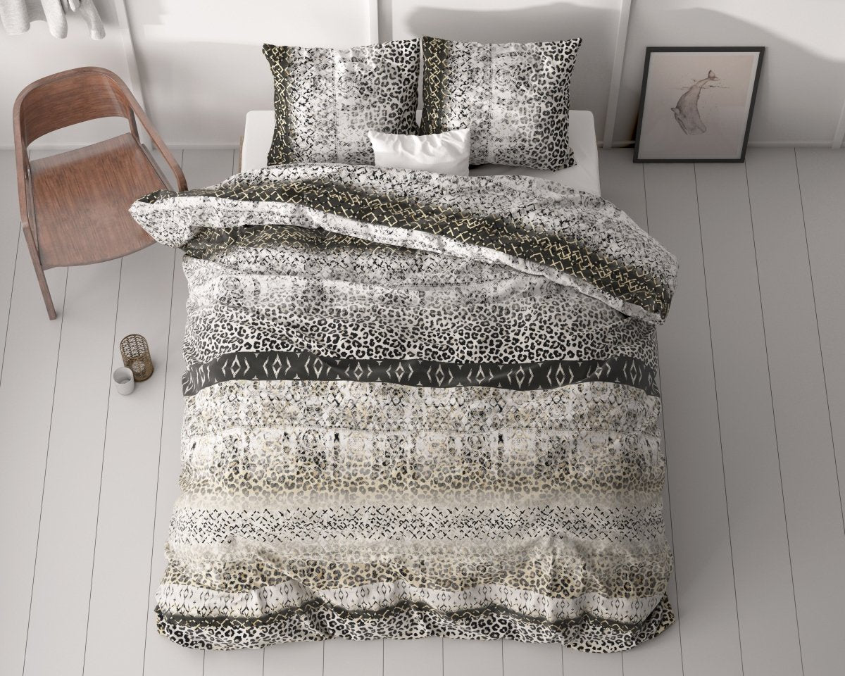 100% Microfibre Duvet Cover Set September | Grey | Single - 140cm (W) x 220cm (L) - The Bedding & Blankets Store