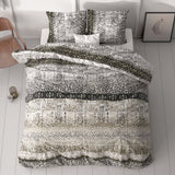 100% Microfibre Duvet Cover Set September | Grey | Single - 140cm (W) x 220cm (L) - The Bedding & Blankets Store