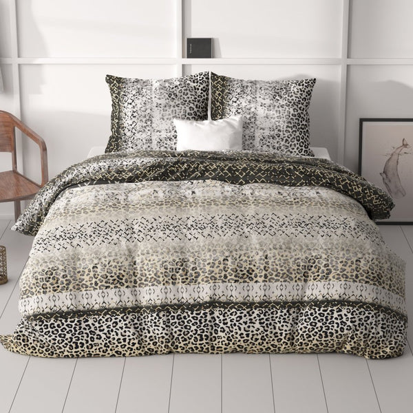 100% Microfibre Duvet Cover Set September | Grey | Single - 140cm (W) x 220cm (L) - The Bedding & Blankets Store