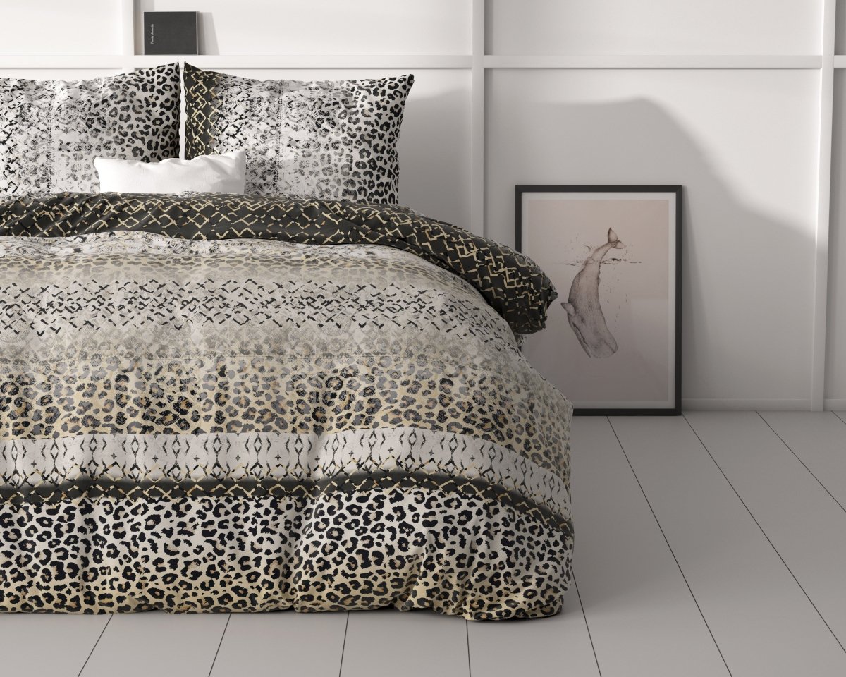 100% Microfibre Duvet Cover Set September | Grey | Single - 140cm (W) x 220cm (L) - The Bedding & Blankets Store