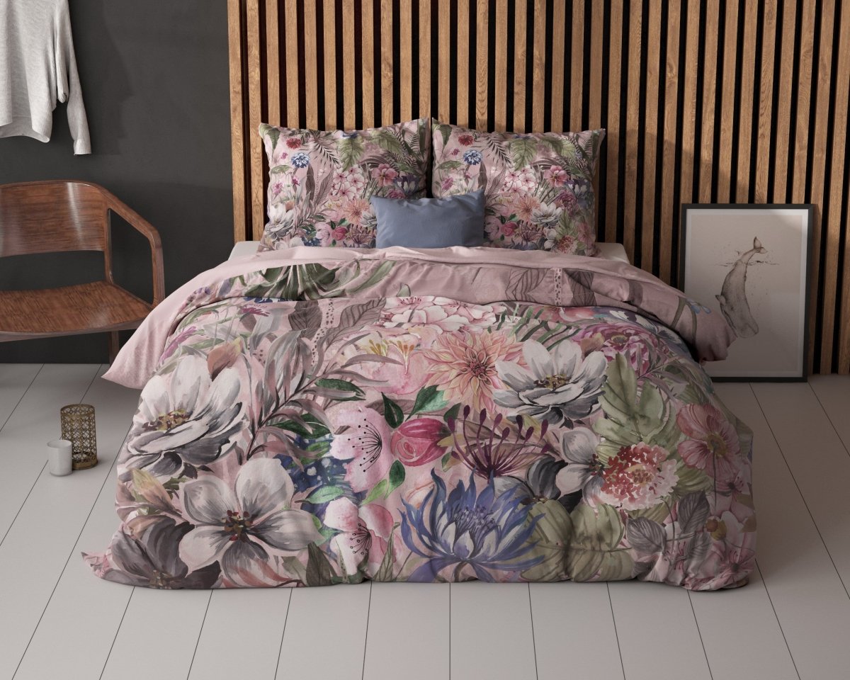 100% Microfibre Duvet Cover Set Tess | Pink | Single - 140cm (W) x 220cm (L) - The Bedding & Blankets Store