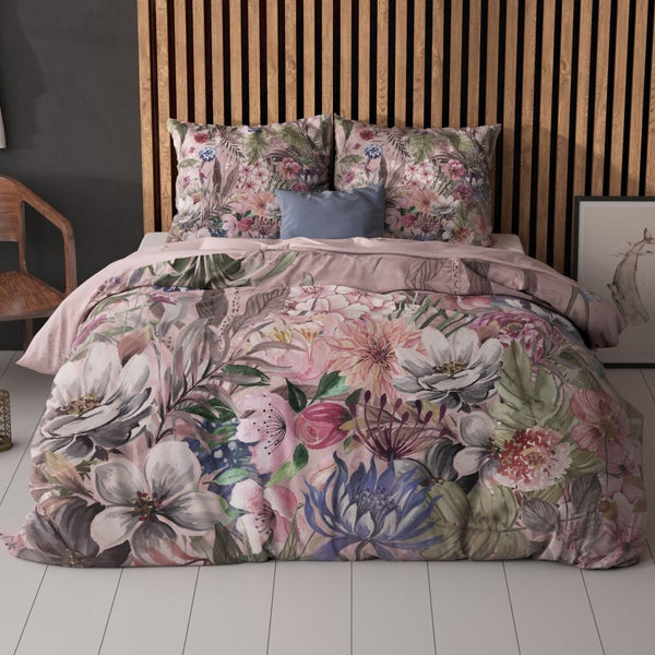 100% Microfibre Duvet Cover Set Tess | Pink | Single - 140cm (W) x 220cm (L) - The Bedding & Blankets Store