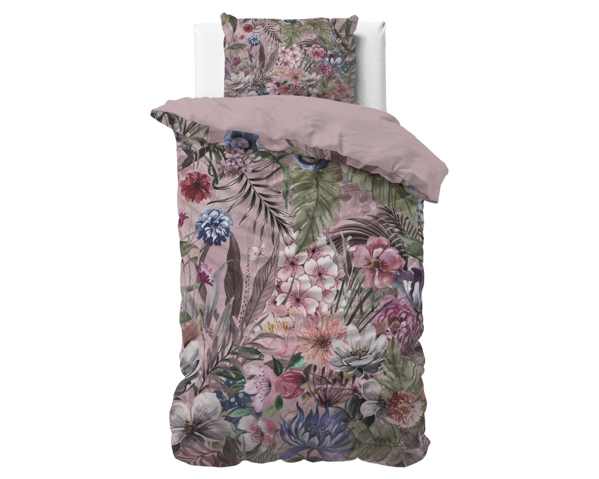 100% Microfibre Duvet Cover Set Tess | Pink | Single - 140cm (W) x 220cm (L) - The Bedding & Blankets Store