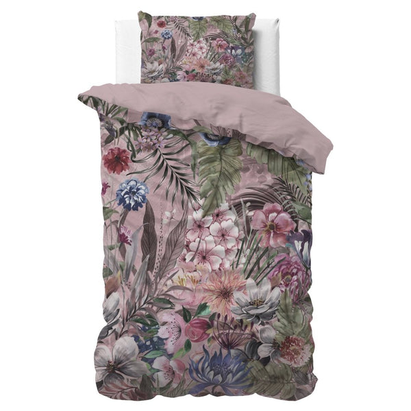 100% Microfibre Duvet Cover Set Tess | Pink | Single - 140cm (W) x 220cm (L) - The Bedding & Blankets Store