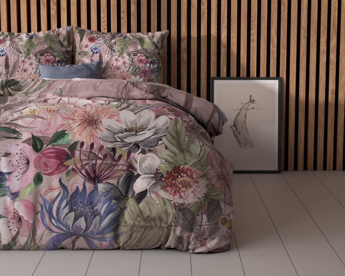 100% Microfibre Duvet Cover Set Tess | Pink | Single - 140cm (W) x 220cm (L) - The Bedding & Blankets Store