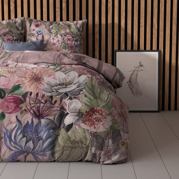 100% Microfibre Duvet Cover Set Tess | Pink | Single - 140cm (W) x 220cm (L) - The Bedding & Blankets Store