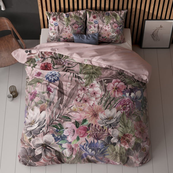 100% Microfibre Duvet Cover Set Tess | Pink | Single - 140cm (W) x 220cm (L) - The Bedding & Blankets Store