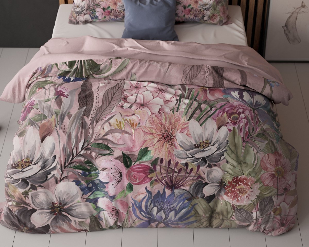 100% Microfibre Duvet Cover Set Tess | Pink | Single - 140cm (W) x 220cm (L) - The Bedding & Blankets Store