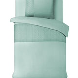 100% Microfibre Duvet Cover Set Valencia | Mint Green | Single - 140cm (W) x 220cm (L) - The Bedding & Blankets Store