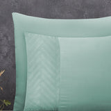100% Microfibre Duvet Cover Set Valencia | Mint Green | Single - 140cm (W) x 220cm (L) - The Bedding & Blankets Store