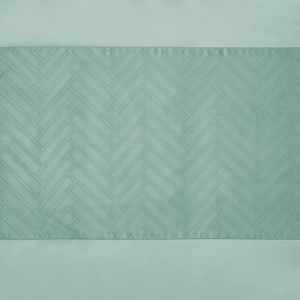 100% Microfibre Duvet Cover Set Valencia | Mint Green | Single - 140cm (W) x 220cm (L) - The Bedding & Blankets Store