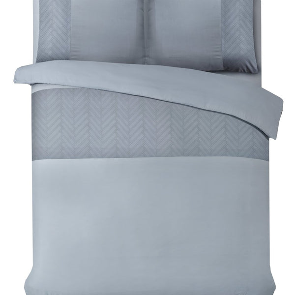 100% Microfibre Duvet Cover Set Valencia | Sand | Single - 140cm (W) x 220cm (L) - The Bedding & Blankets Store