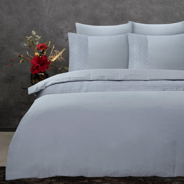 100% Microfibre Duvet Cover Set Valencia | Sand | Single - 140cm (W) x 220cm (L) - The Bedding & Blankets Store