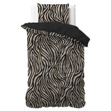 100% Microfibre Duvet Cover Set Zebra Icon | Black | Single - 140cm (W) x 220cm (L) - The Bedding & Blankets Store