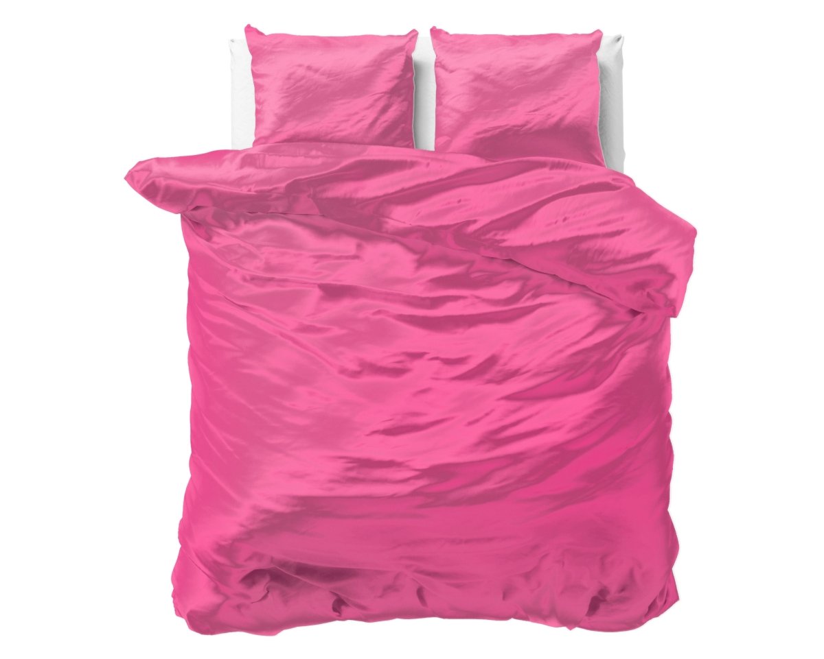 100% Micropercale Sateen Duvet Cover Set Beauty Skin Care | Pink | Double - 200cm (W) x 220cm (L) - The Bedding & Blankets Store