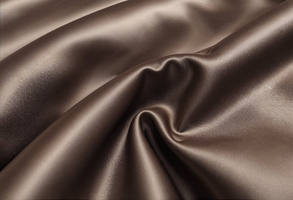 100% Micropercale Sateen Duvet Cover Set Glossy | Brown | Single - 140cm (W) x 220cm (L) - The Bedding & Blankets Store
