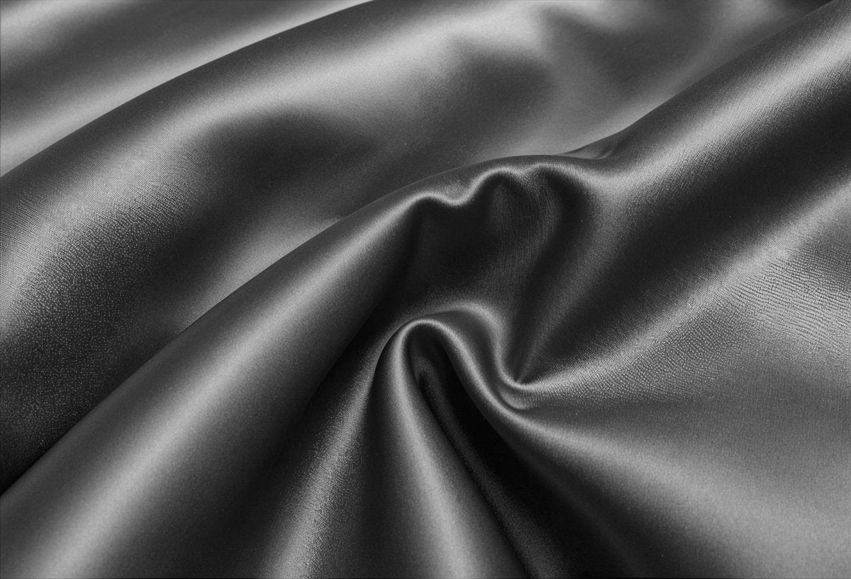 100% Micropercale Sateen Duvet Cover Set Glossy | Grey Anthracite | Single - 140cm (W) x 220cm (L) - The Bedding & Blankets Store