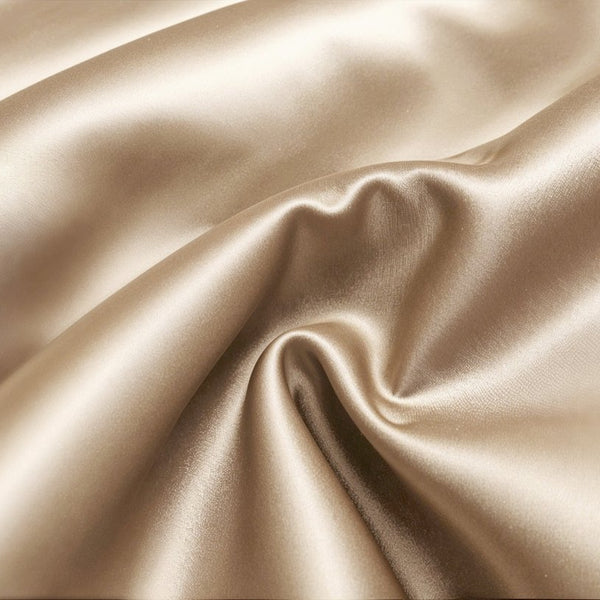 100% Micropercale Sateen Duvet Cover Set Glossy | Taupe | Single - 140cm (W) x 220cm (L) - The Bedding & Blankets Store