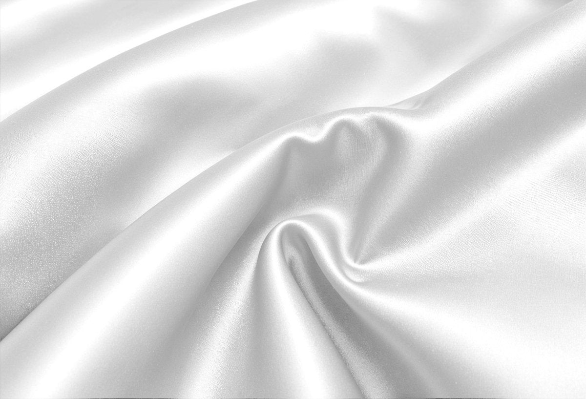 100% Micropercale Sateen Duvet Cover Set Glossy | White | Single - 140cm (W) x 220cm (L) - The Bedding & Blankets Store