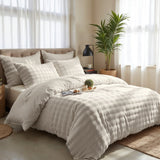 100% Polyester Flannel Pom Pom Duvet Cover Set Pom Pom | Beige | Single - 140cm (W) x 220cm (L) - The Bedding & Blankets Store