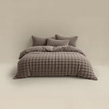 100% Polyester Flannel Pom Pom Duvet Cover Set Pom Pom | Taupe | Single - 140cm (W) x 220cm (L) - The Bedding & Blankets Store