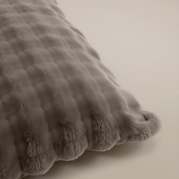 100% Polyester Flannel Pom Pom Duvet Cover Set Pom Pom | Taupe | Single - 140cm (W) x 220cm (L) - The Bedding & Blankets Store