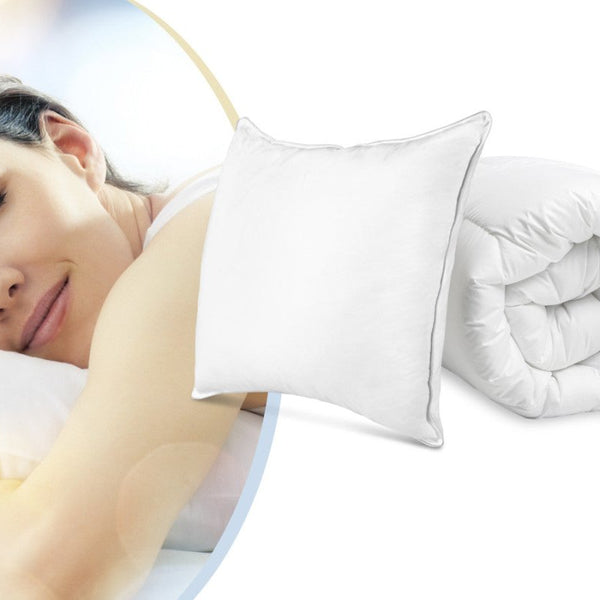 2 - in - 1 Duvet & Pillows Set | White | Single - 140cm (W) x 200cm (L) - The Bedding & Blankets Store