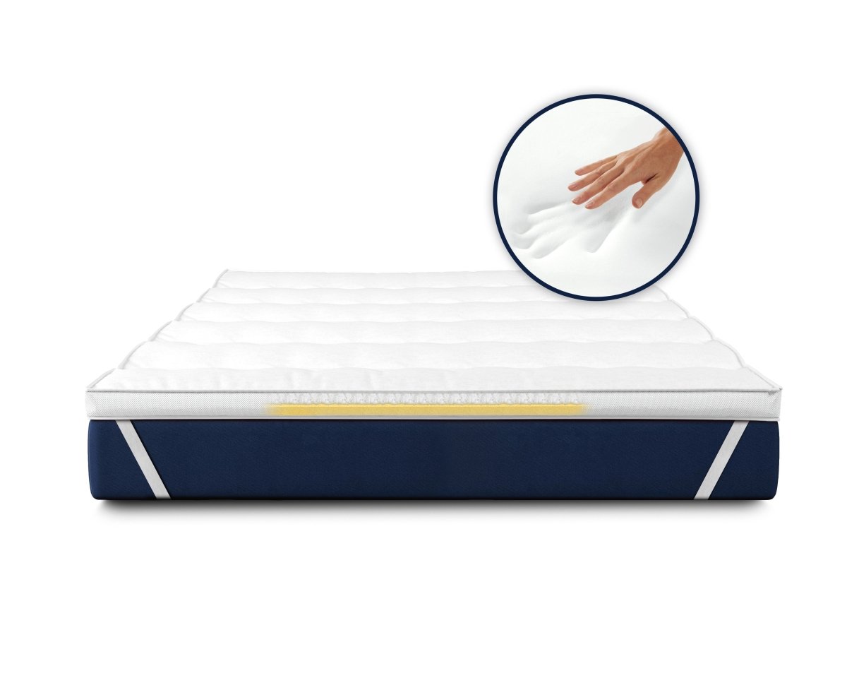 3D Air Design Hotel Quality Memory Foam Mattress Topper | White | Single 80cm (W) x 200cm (L) - The Bedding & Blankets Store