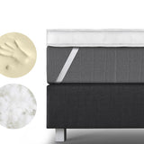 3D Air Design Hotel Quality Memory Foam Mattress Topper | White | Single 80cm (W) x 200cm (L) - The Bedding & Blankets Store