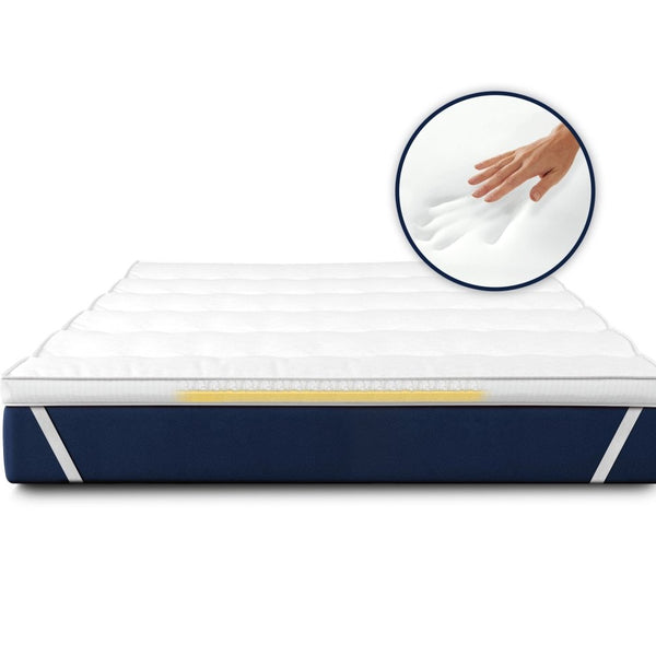 3D Air Design Hotel Quality Memory Foam Mattress Topper | White | Single 80cm (W) x 200cm (L) - The Bedding & Blankets Store