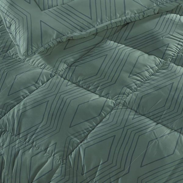 All - in - One Dorian Lazy Duvet & Pillowcases Set | Sage Green | Single - 140cm (W) x 200cm (L) - The Bedding & Blankets Store
