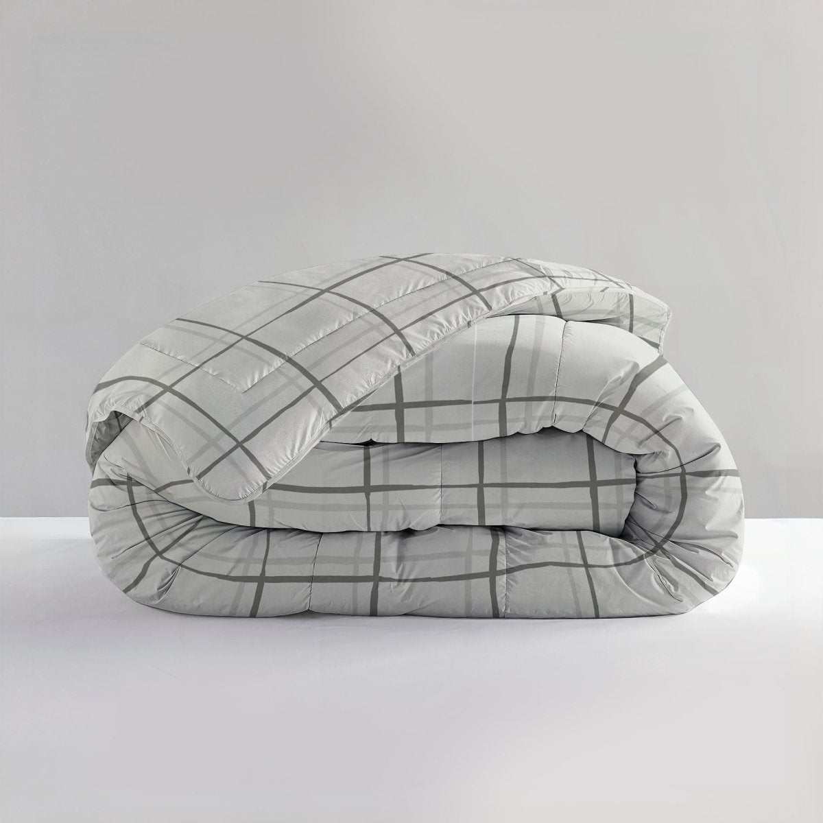 All - in - One Hannah Lazy Duvet & Pillowcases Set | Grey | Single - 140cm (W) x 200cm (L) - The Bedding & Blankets Store