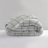 All - in - One Hannah Lazy Duvet & Pillowcases Set | Grey | Single - 140cm (W) x 200cm (L) - The Bedding & Blankets Store
