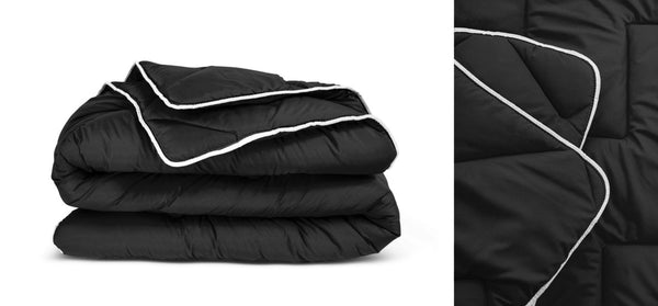 All - in - One Lazy Duvet | Black | Single - 140cm (W) x 200cm (L) - The Bedding & Blankets Store