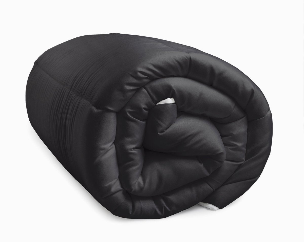 All - in - One Lazy Duvet | Black | Single - 140cm (W) x 200cm (L) - The Bedding & Blankets Store