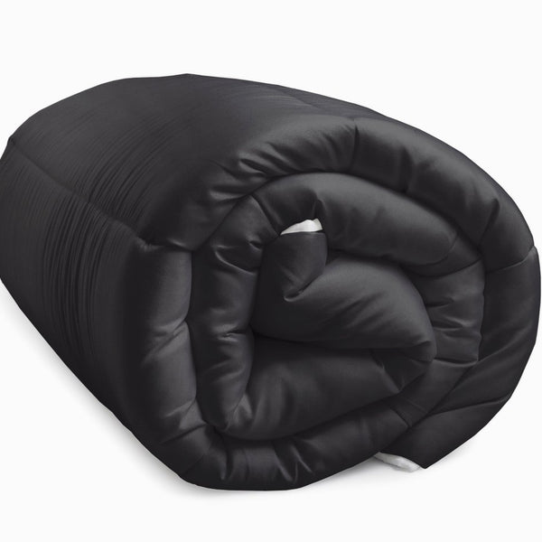 All - in - One Lazy Duvet | Black | Single - 140cm (W) x 200cm (L) - The Bedding & Blankets Store