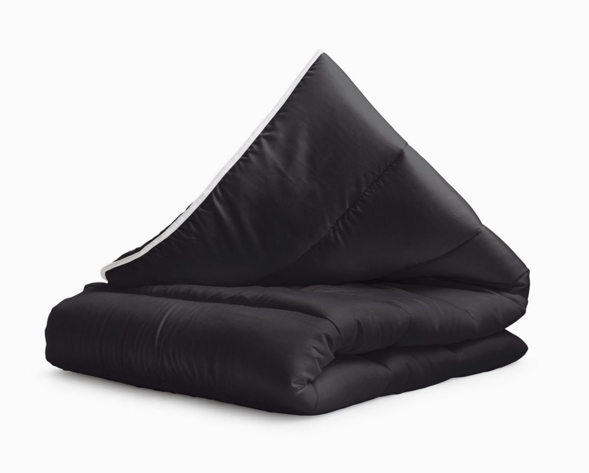 All - in - One Lazy Duvet | Black | Single - 140cm (W) x 200cm (L) - The Bedding & Blankets Store