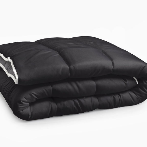 All - in - One Lazy Duvet | Black/Anthracite | Single - 140cm (W) x 200cm (L) - The Bedding & Blankets Store