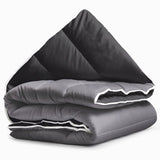 All - in - One Lazy Duvet | Black/Anthracite | Single - 140cm (W) x 200cm (L) - The Bedding & Blankets Store