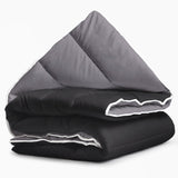 All - in - One Lazy Duvet | Black/Anthracite | Single - 140cm (W) x 200cm (L) - The Bedding & Blankets Store