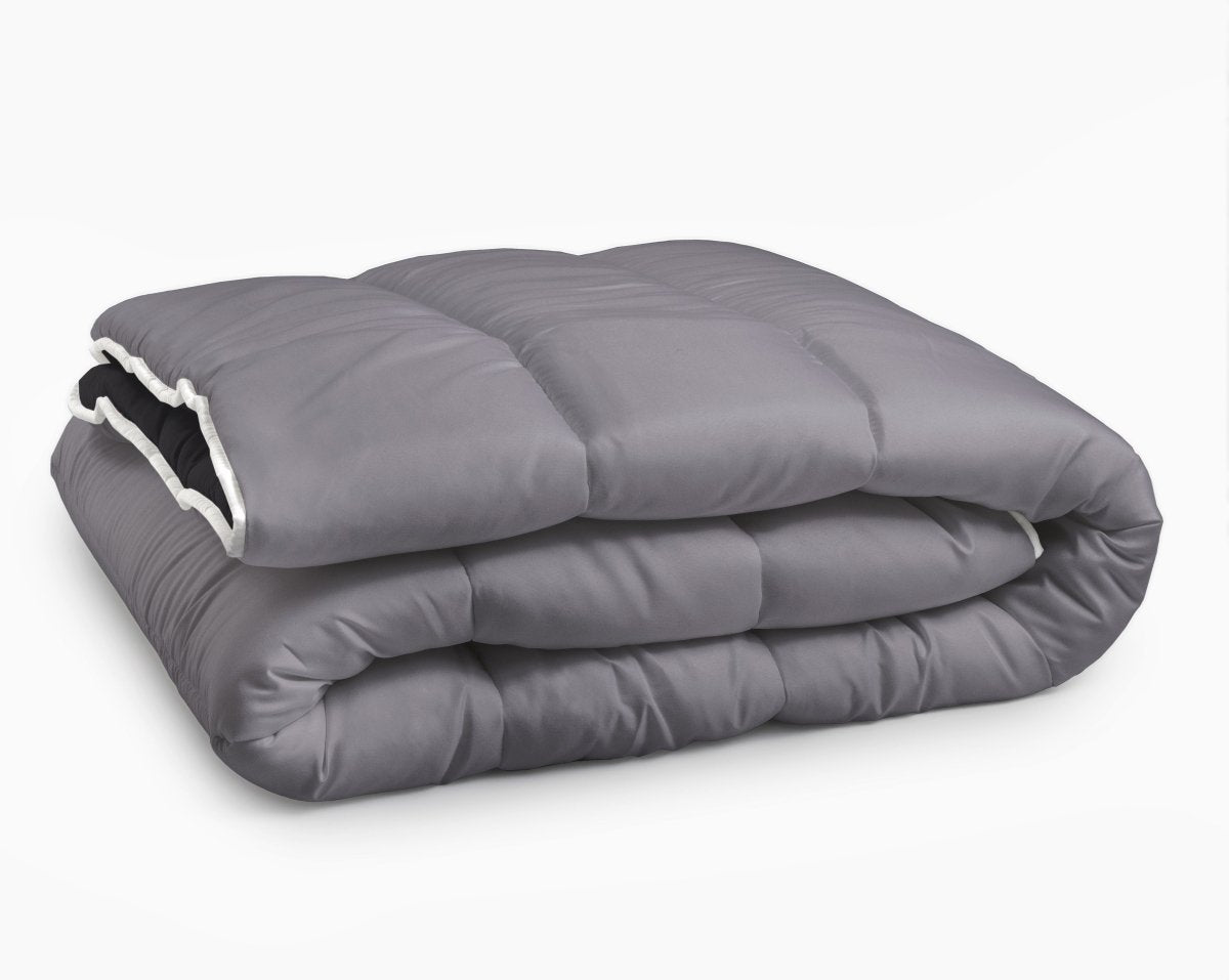 All - in - One Lazy Duvet | Black/Anthracite | Single - 140cm (W) x 200cm (L) - The Bedding & Blankets Store