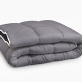 All - in - One Lazy Duvet | Black/Anthracite | Single - 140cm (W) x 200cm (L) - The Bedding & Blankets Store