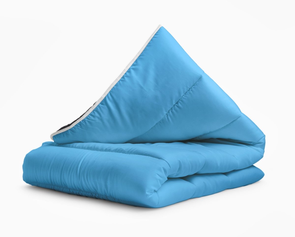 All - in - One Lazy Duvet | Black/Blue | Single - 140cm (W) x 200cm (L) - The Bedding & Blankets Store